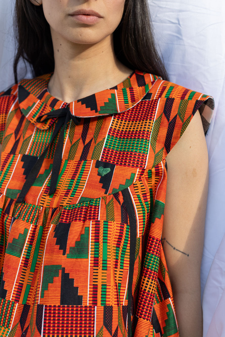 The Monique Dress, Hand Embroidery Close-up |
