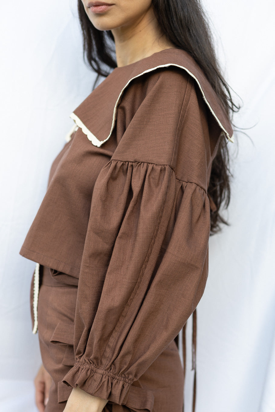 The Beatrice Blouse, Voluminous Sleeve Detail |
