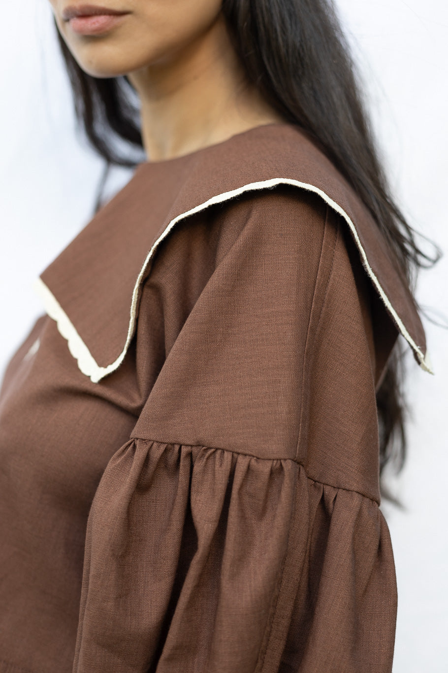 The Beatrice Blouse, Shoulder Detail Close-up |