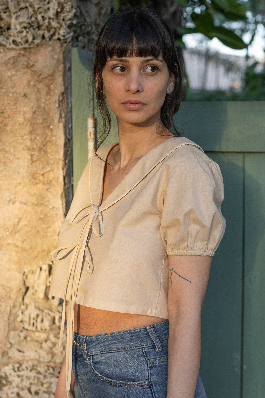 Puff Sleeve Tie-Front Top | Martina Top |